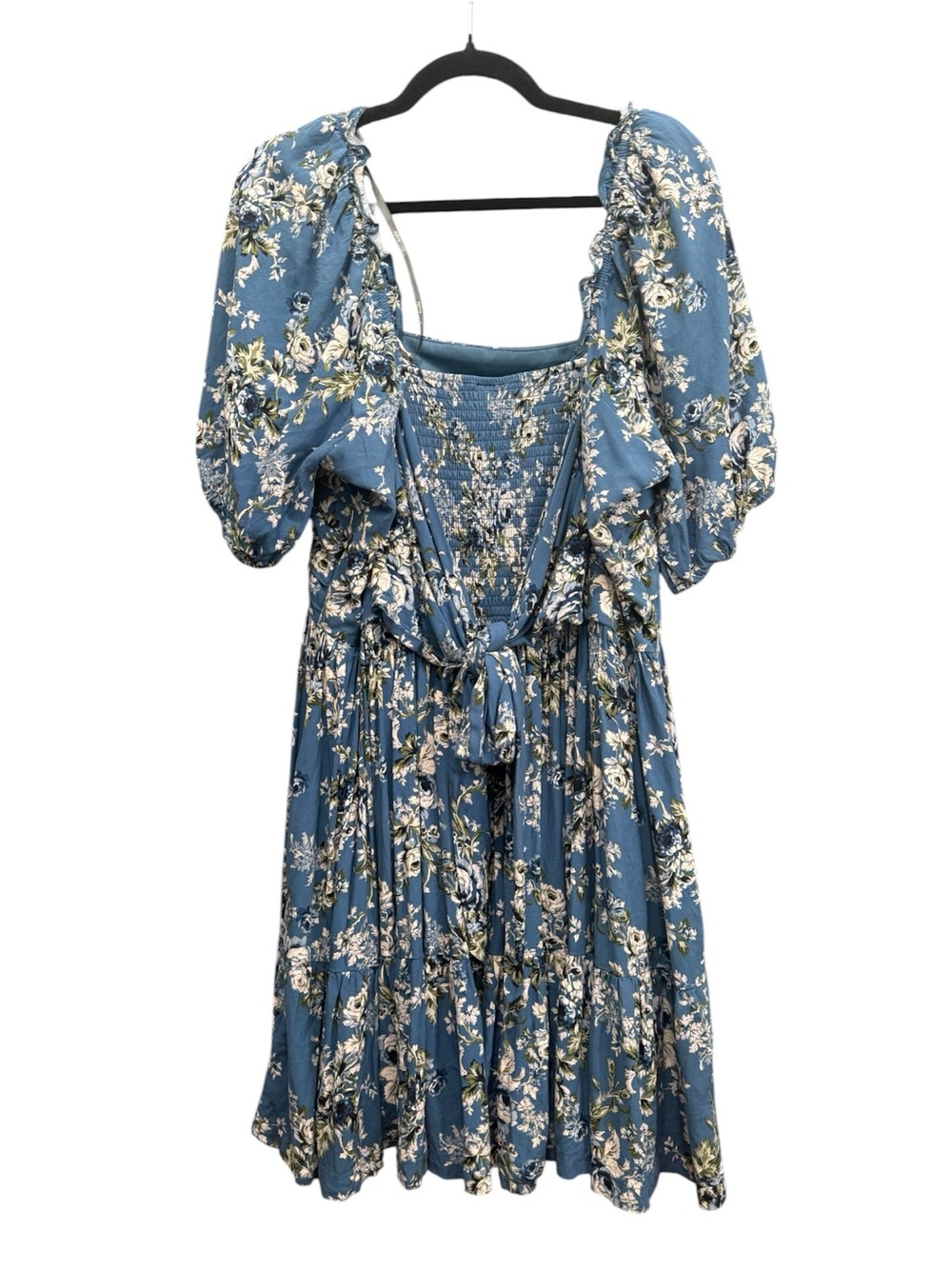 ARULA Dusty Blue Floral Mini Dress - Picture 2 of 5